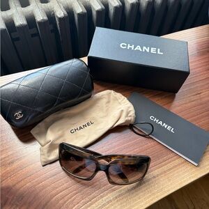 CHANEL Women's Brown Sunglasses